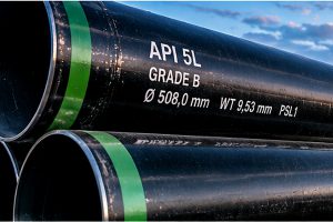 API 5L Grade B işaretli, dış kaplamalı çelik gaz boruları
